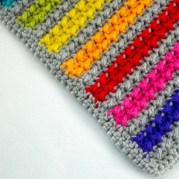 Rainbow Even Moss Crochet Stitch