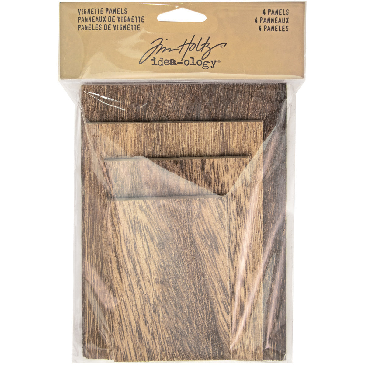 Advantus Idea-Ology Wooden Vignette Panels 4/Pkg - Brown