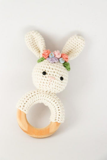 Spring bunny rattle