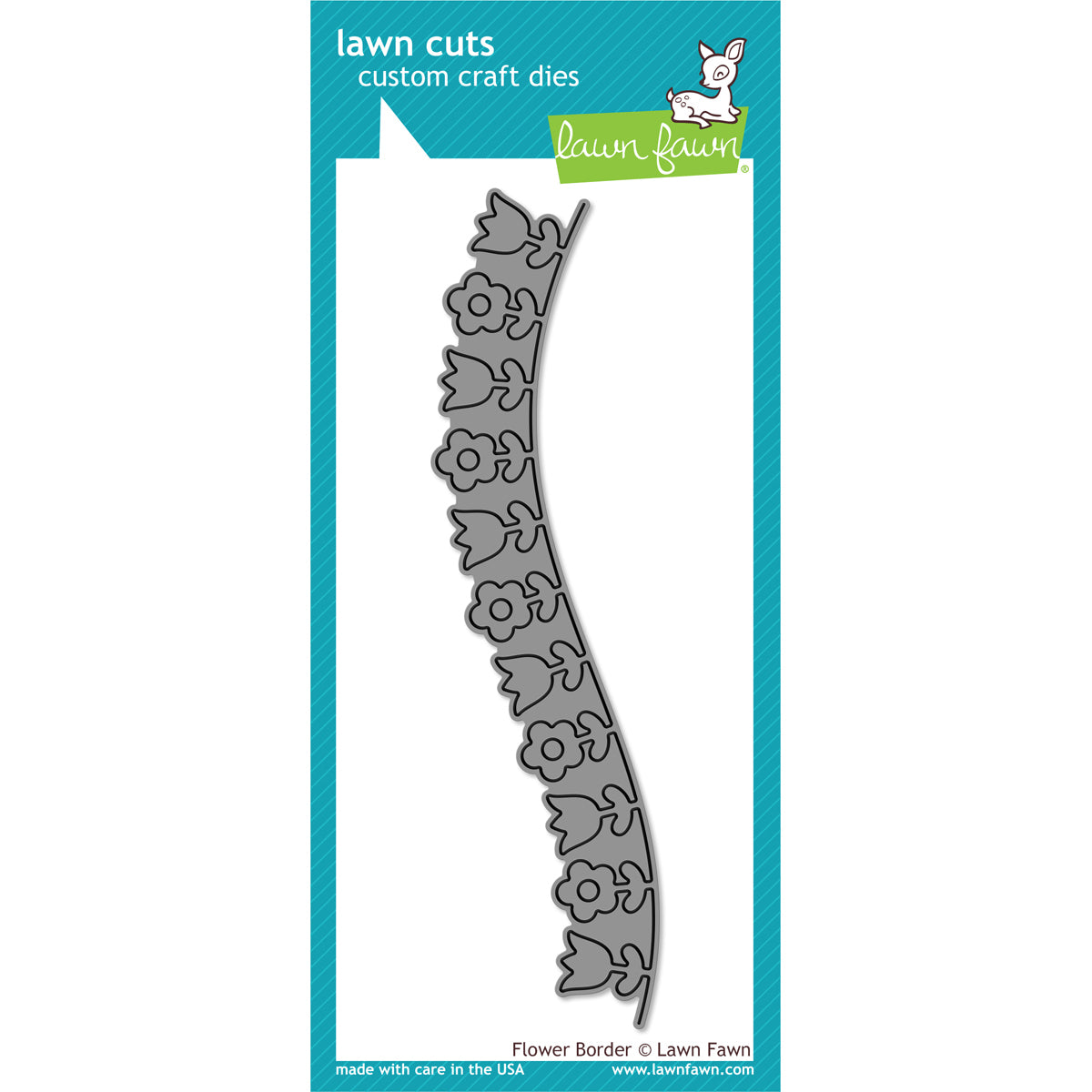 Lawn Fawn Lawn Cuts Custom Craft Border Die - Flower, 1.5"X6"