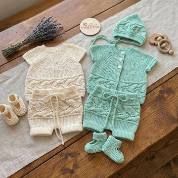 “Heather” sideways knitted set
