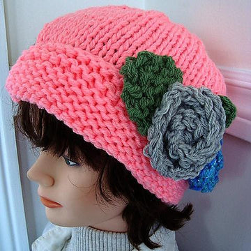564 KNITTED HAT, adult size for beginners