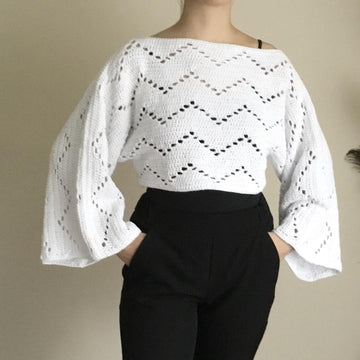 Tara Zig Zag Kimono Sleeve Top N 698
