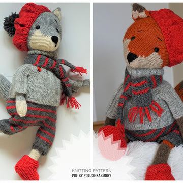 Doll clothes, Knitting Pattern - Outfit La France