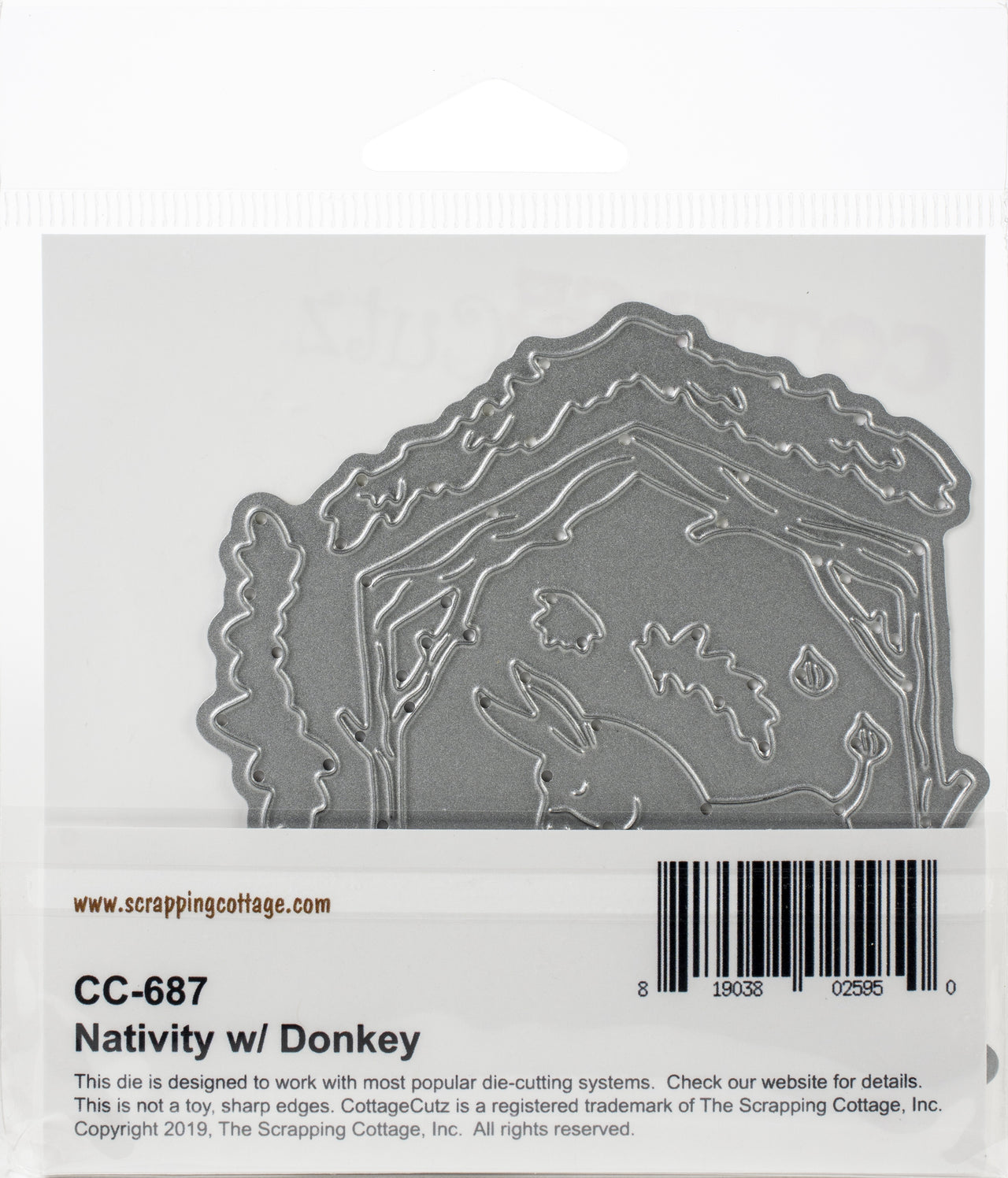 CottageCutz Dies - Nativity W/Donkey, 3.2"X2.6"