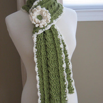 Country Crochet Cable Scarf