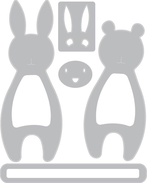 Sizzix Thinlits Dies By Samantha Barnett - Bunny & Bear Hugs