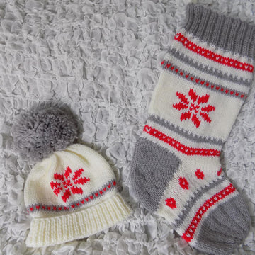 Christmas Stocking and Hat Set