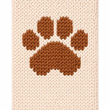 Paw Print Chunky Blanket Pattern: Finger Knitting Tutorial (PDF Pattern)