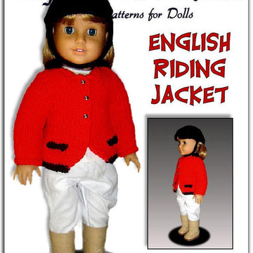 Knitting Pattern, English Riding Jacket, fits American Girl Doll and 18 in. dolls. 025