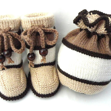 Knitted Baby Hat Baby Shoes PATTERN Baby Boy Baby Girl
