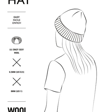 Hands Up Hat in Wool and the Gang Lil Crazy Sexy Wool - Downloadable PDF