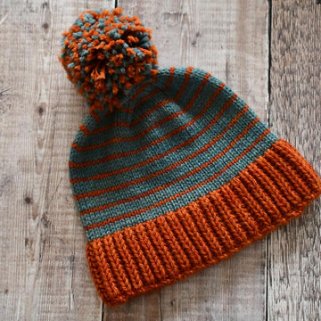 Tarma Stripy bobble hat