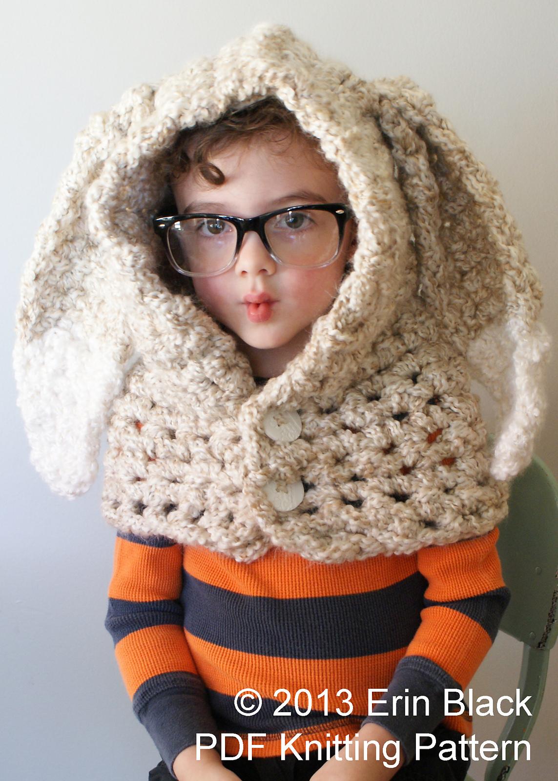 Chunky Crochet Bunny Hood