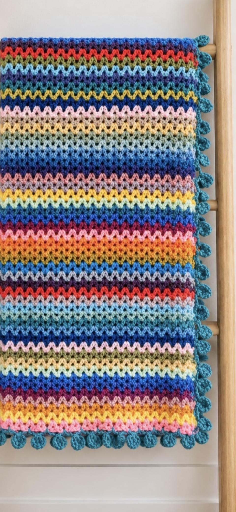 V Stitch Crochet Blanket