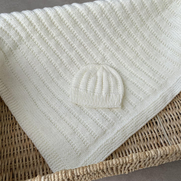 Broken Garter and Rib Blanket and Hat
