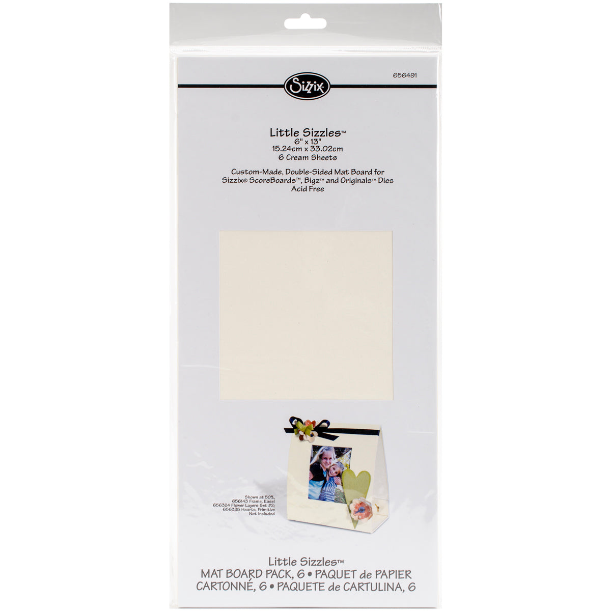 Sizzix Mat Board 6"X13" 6/Pkg - Cream