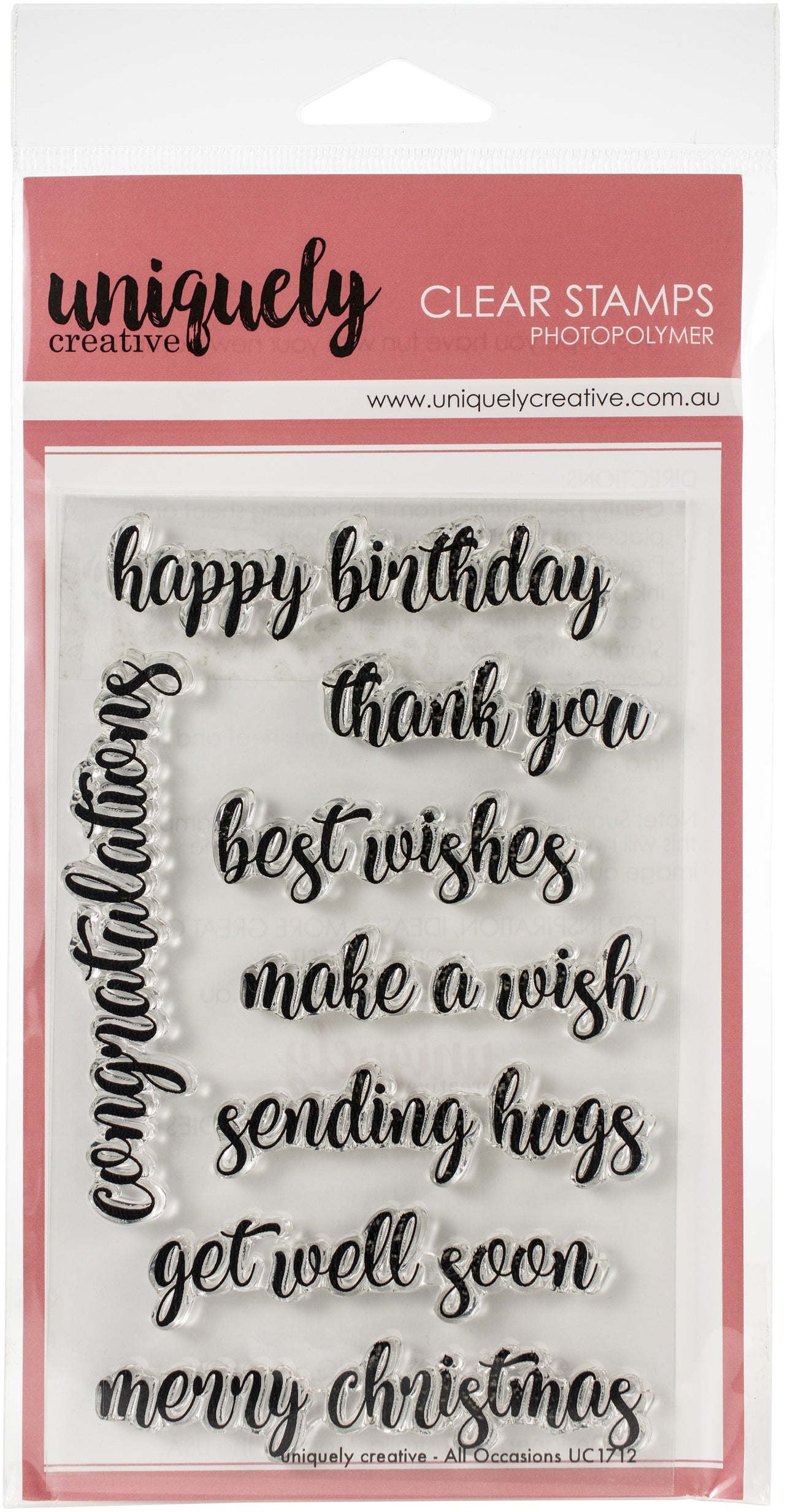 Uniquely Creative 4"X6" Clear Stamps 30/Pkg - All Occasions