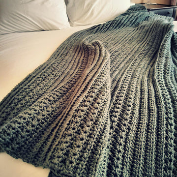 Short Row Cable Blanket