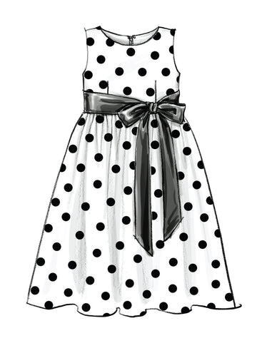 McCall's Children's/Girls' Lined Dresses and Sash M5795 - Sewing Pattern
