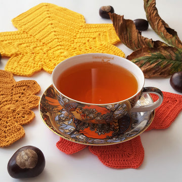Autumn leaf table mat and coaster