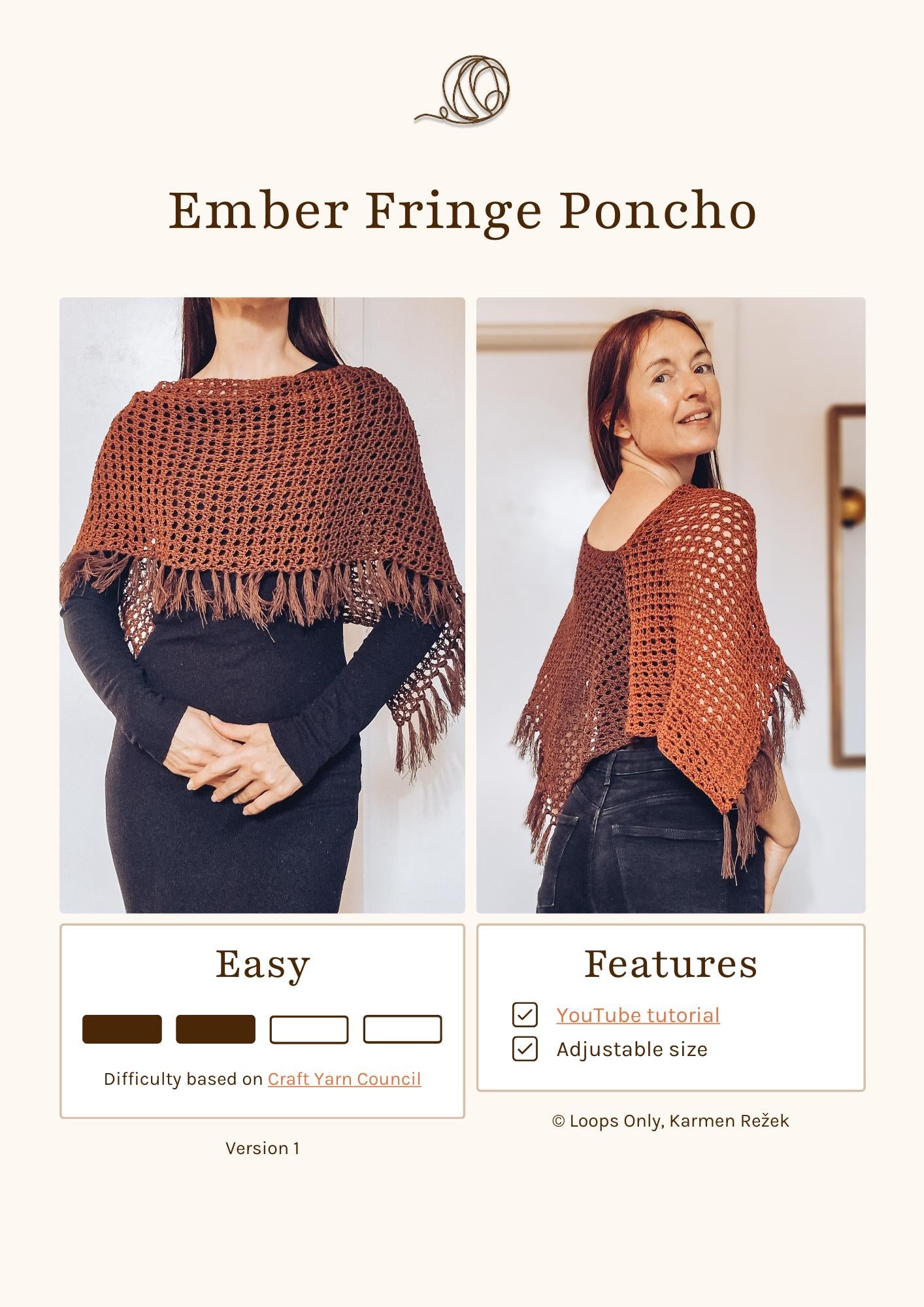 Ember Fringe Poncho