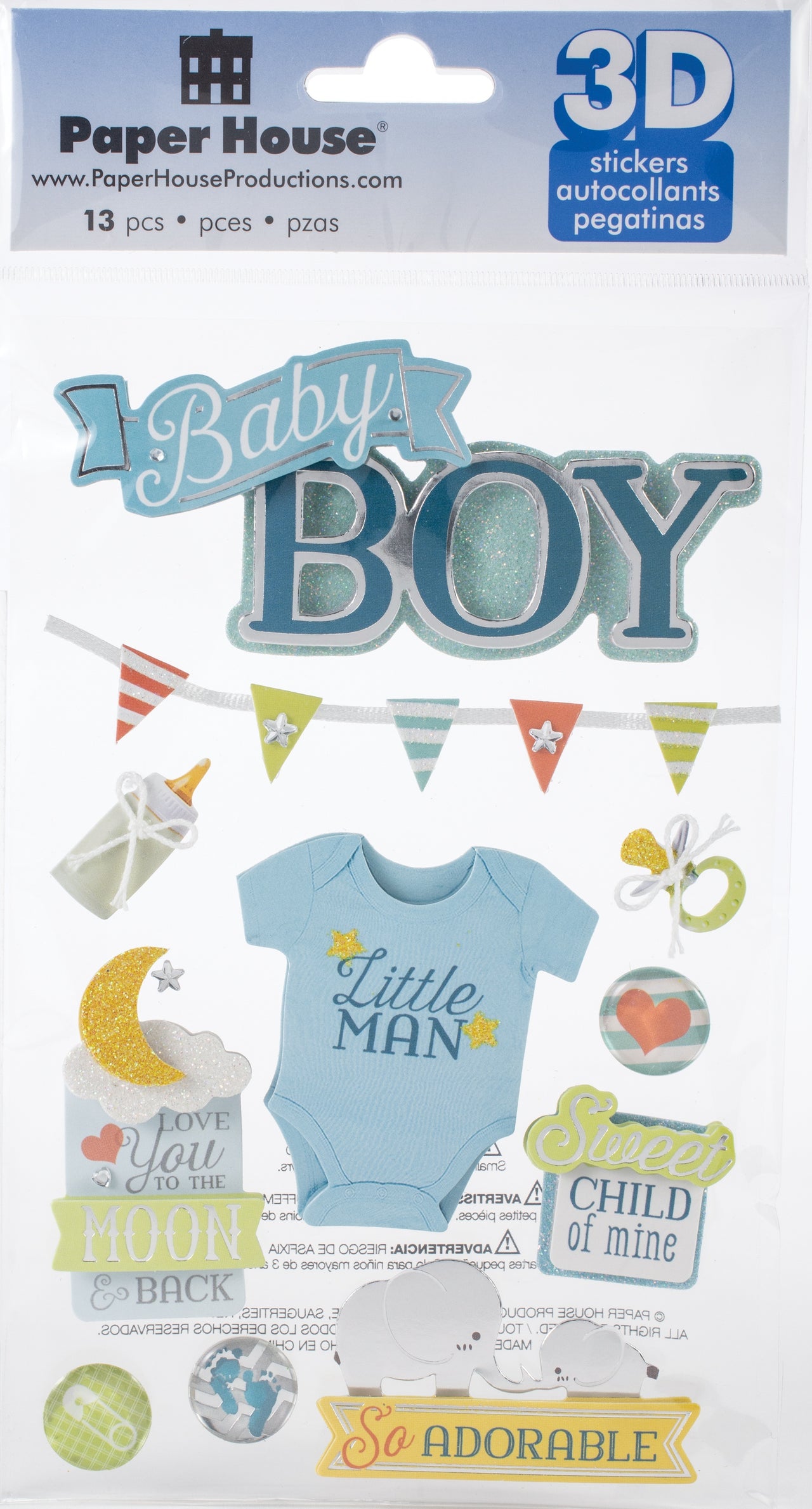 Paper House 3D Stickers - Baby Boy
