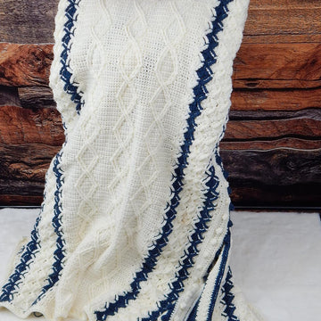 Cabled Wheel Throw