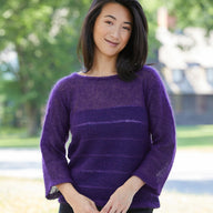 1137 Nottingham - Jumper Knitting Pattern for Women in Valley Yarns Southampton and 2/10 Merino Tencel