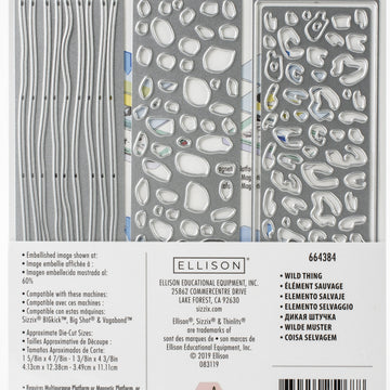 Sizzix Thinlits Dies By Sharon Drury 4/Pkg - Wild Thing