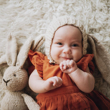 Lamb and Bunny Bonnet