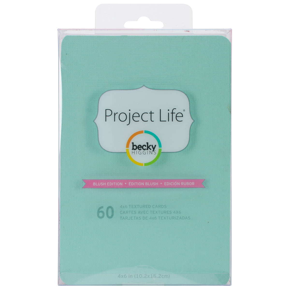 American Crafts Project Life 4"X6" Textured Cardstock 60/Pkg - Blush