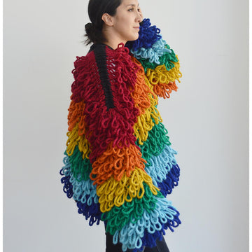 Rainbow Loopy Cardi
