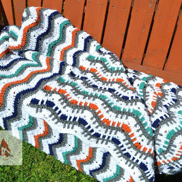 Picket Fence Ripple Afghan