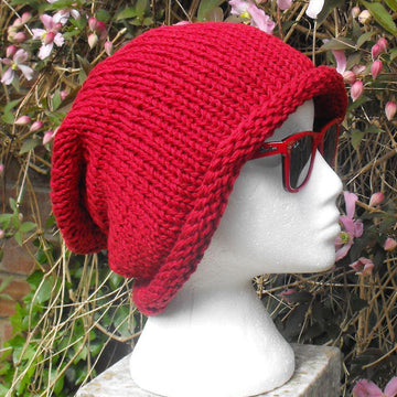 SUPERFAST ROLL BRIM SLOUCH HAT KNITTING PATTERN - MADMONKEYKNITS