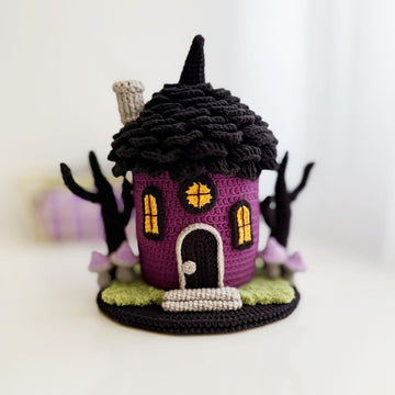 Crochet fairy house, amigurumi toy house, Witch house, Halloween crochet