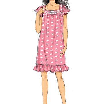 Butterick Misses' Top, Nightgowns and Shorts B6883 - Sewing Pattern