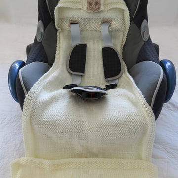 Mini Moo Hooded Baby Car Seat Blanket