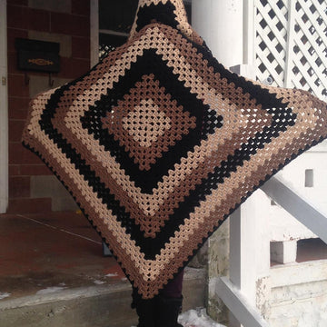 Granny Square Hooded Afghan