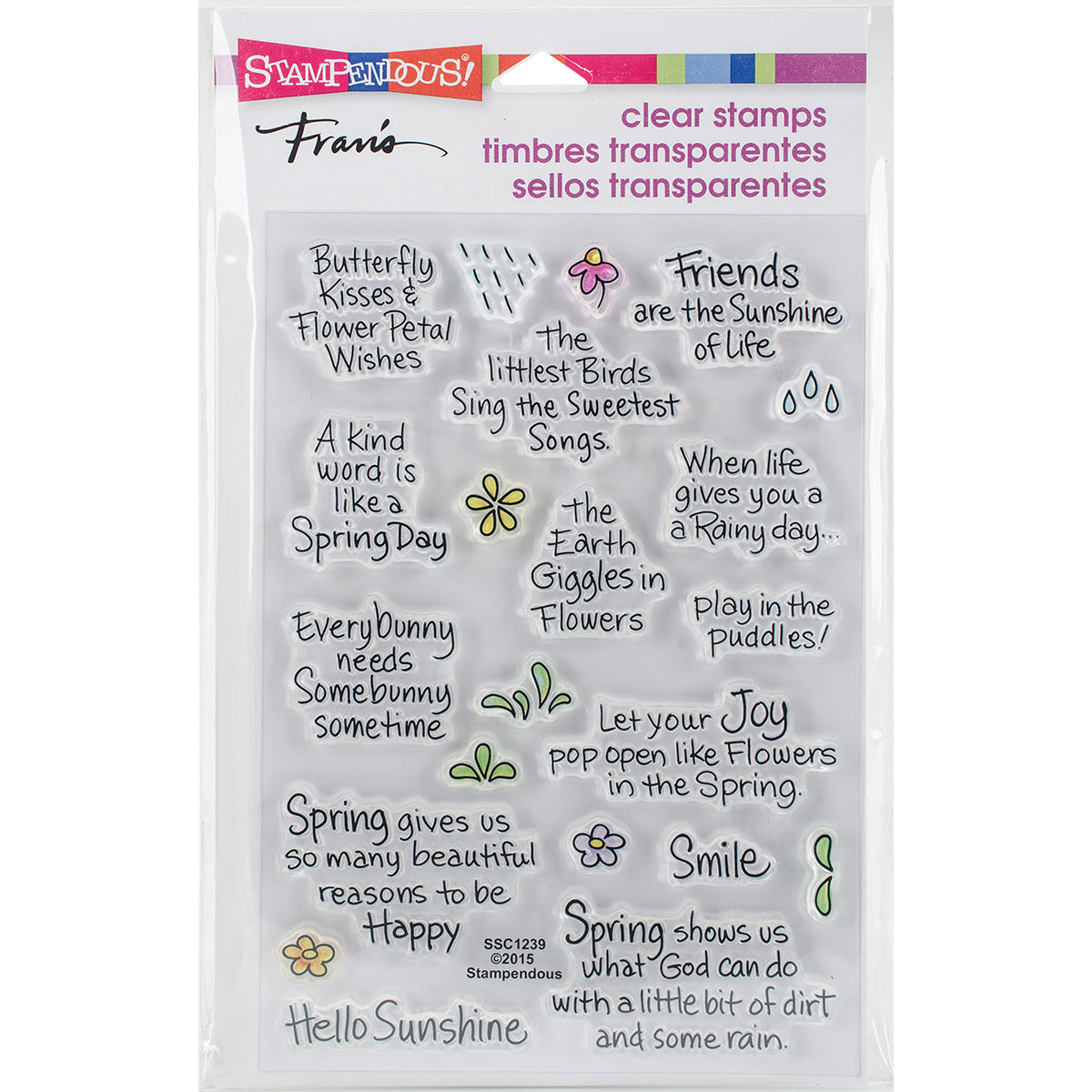 Stampendous Perfectly Clear Stamps - Spring Sentiments