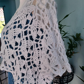White Crochet Lace Cropped Top
