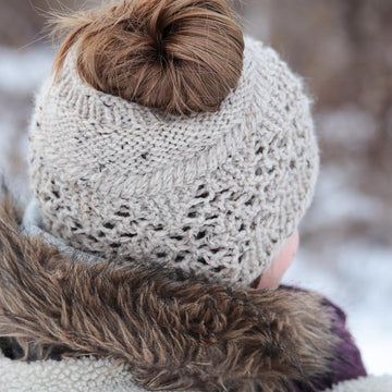 Diamond Lace Messy Bun Hat