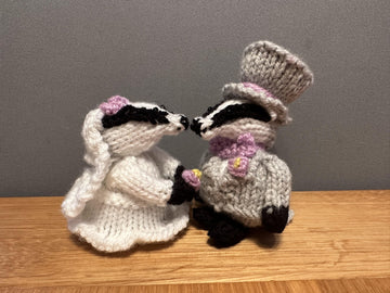 Badger Bride & Groom Ferrero Rocher/Lindor Chocolate Covers, Hanging Ornaments