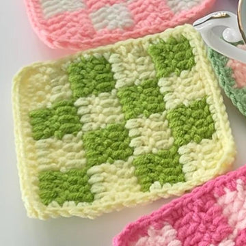 Beginner-Friendly C2C Crochet Coaster Pattern – PDF Download