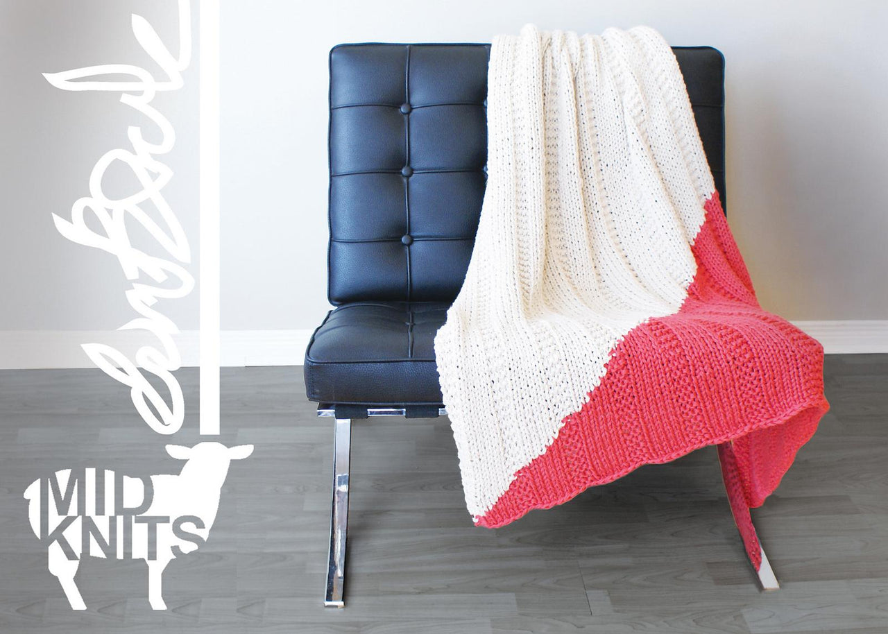 Triangle Color Blocked Throw Blanket (2015001)