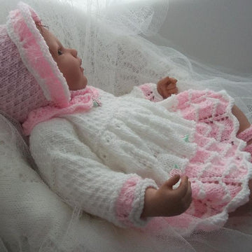 Baby Dress, Bonnet & Shoes Pattern #45