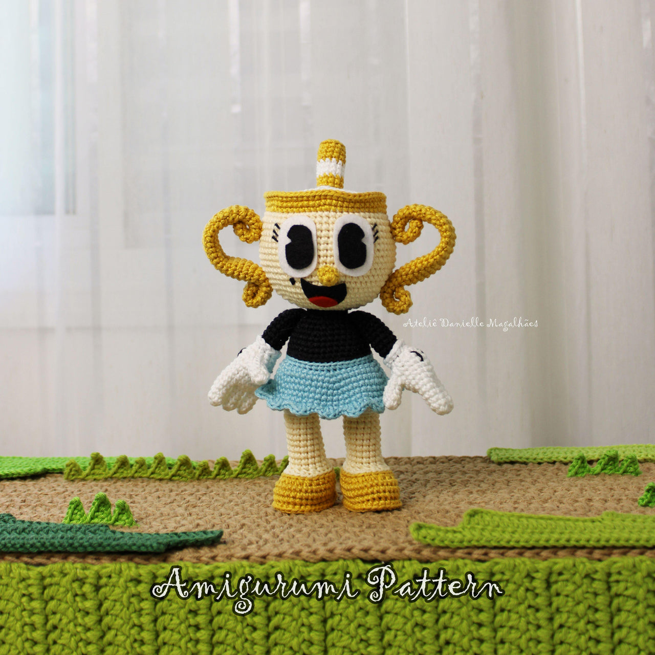 Ms. Chalice from Cuphead Amigurumi Pattern (Big Version) – Digital PDF