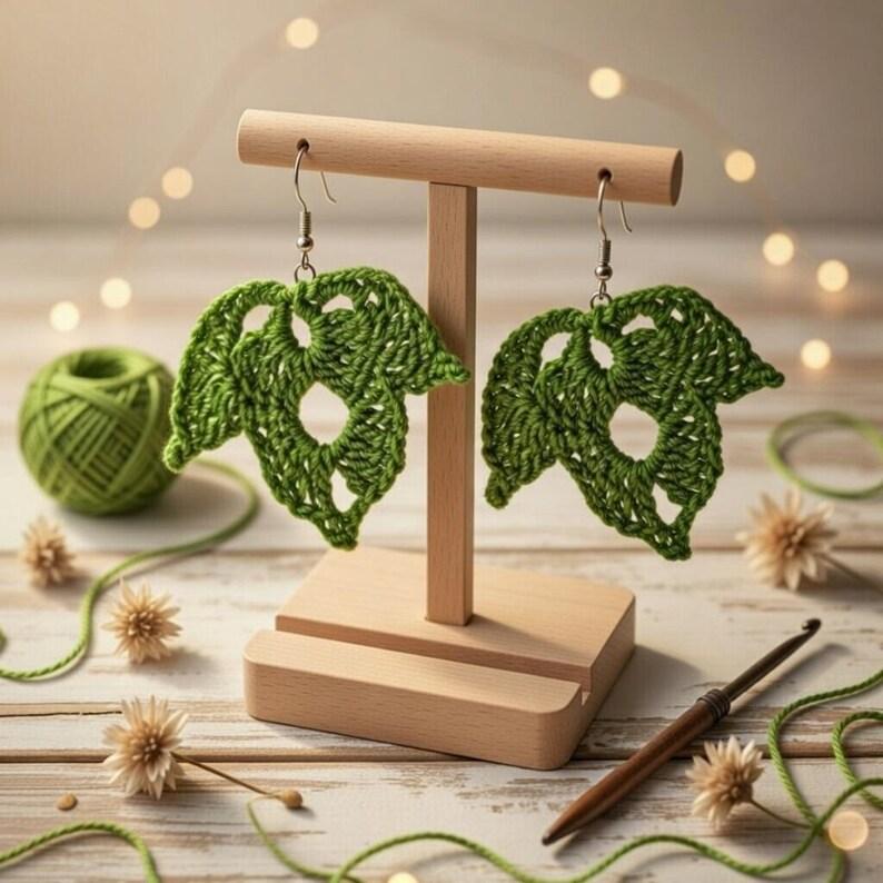 Crochet Leaf Errings + Video Tutorial
