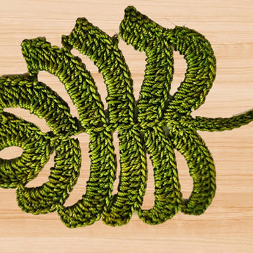 Crochet Leaf Coaster Pdf + Video Tutorials