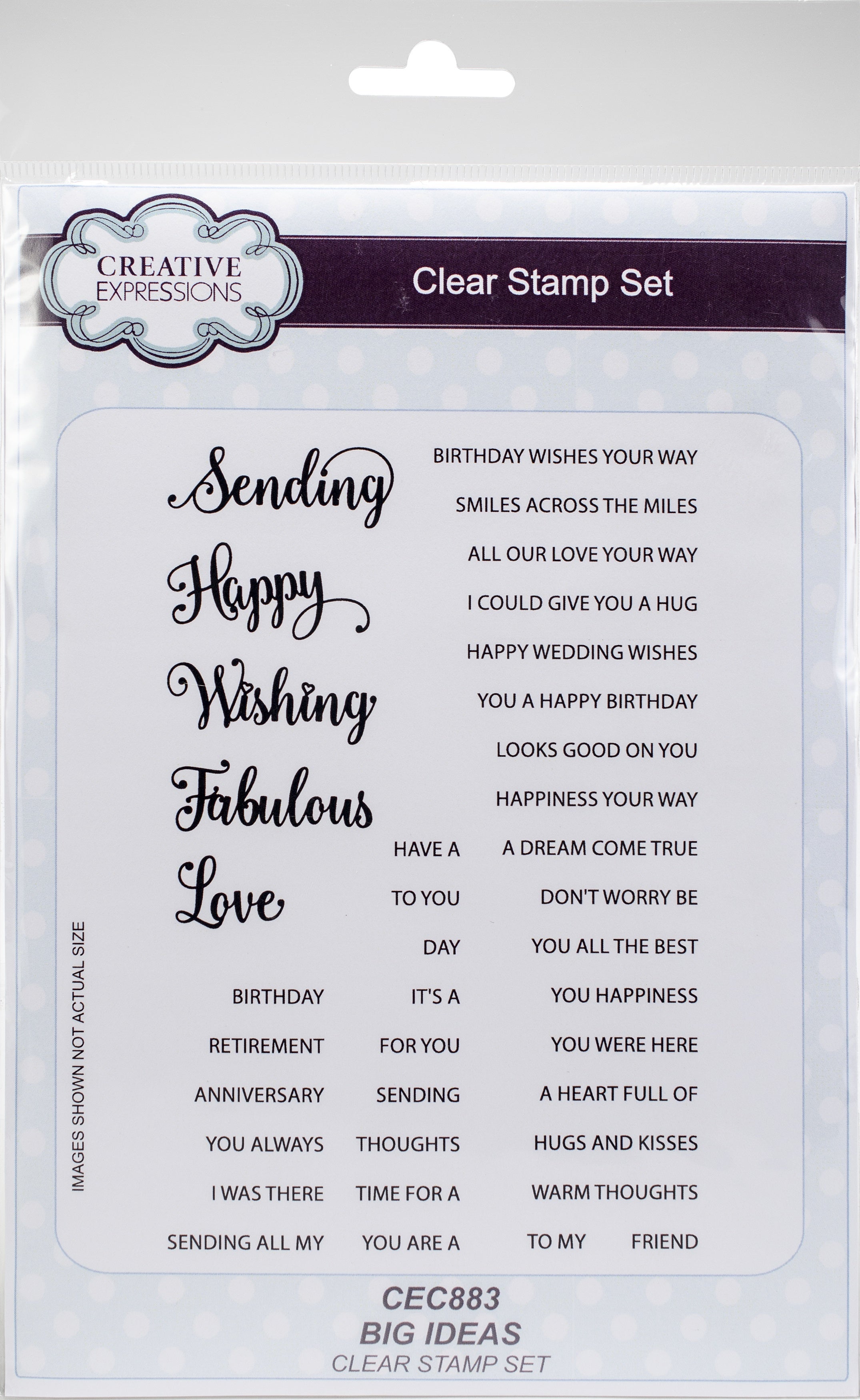 Creative Expressions Clear Stamp Set - Big Ideas